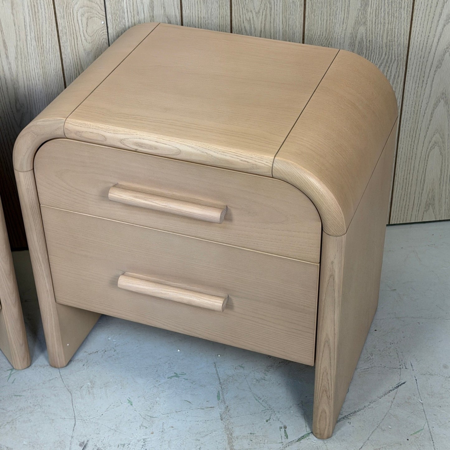 2 Article Beige Faydra 2-Drawer Nightstands