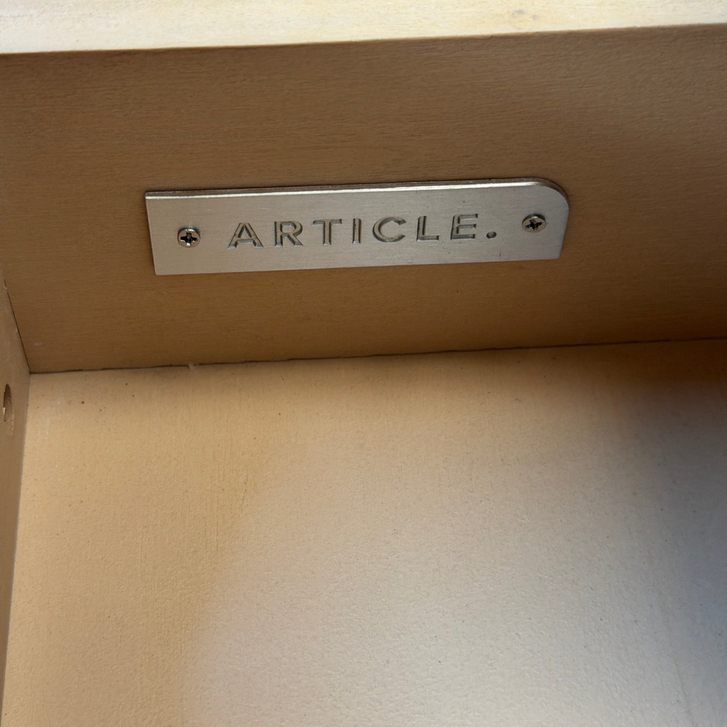 2 Article Beige Faydra 2-Drawer Nightstands