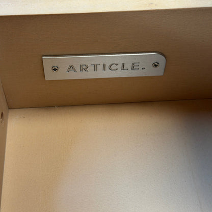 2 Article Beige Faydra 2-Drawer Nightstands