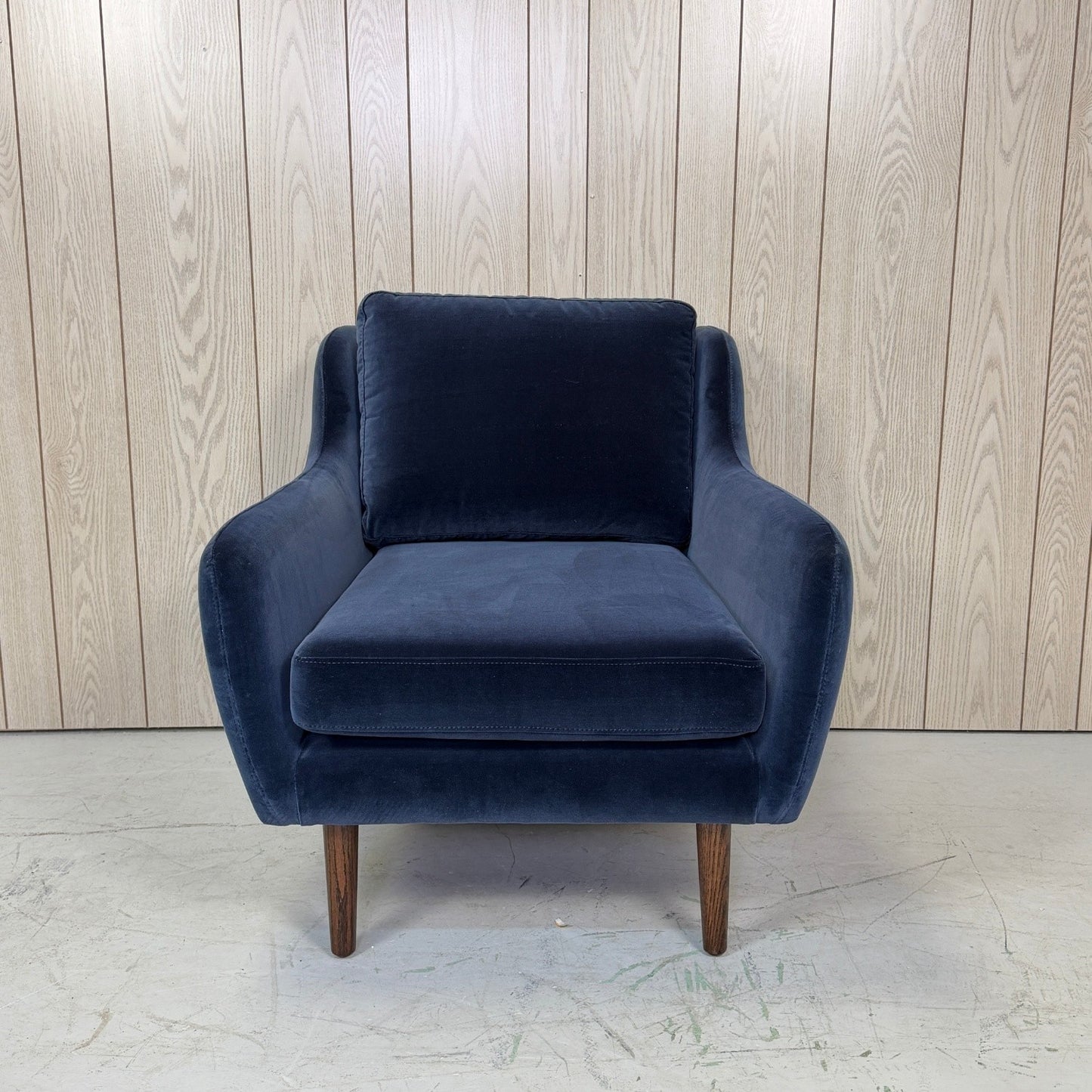 Article Matrix Blue Velvet Lounge Chair