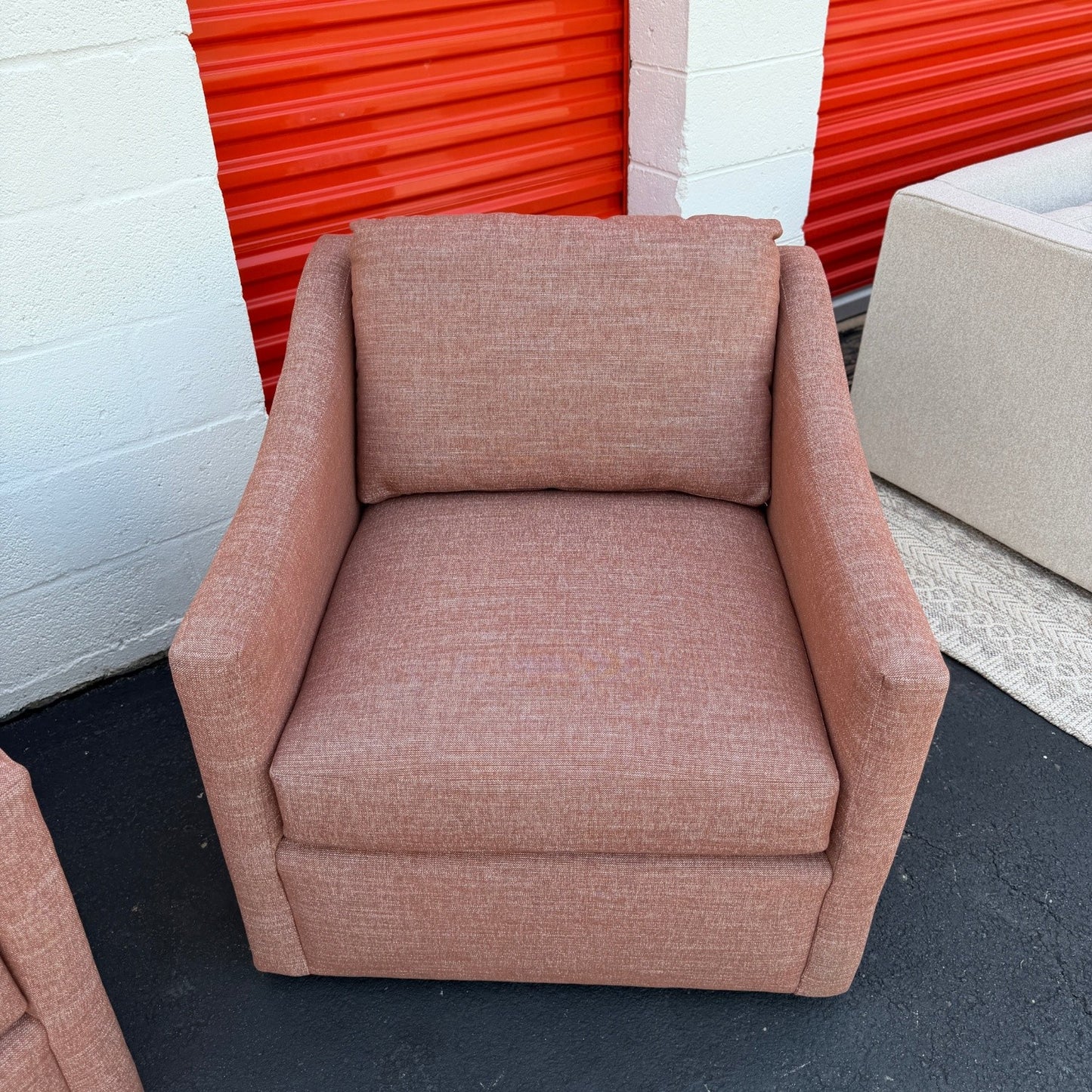 Article 2 Landry 32" Swivel Lounge Chair - Napa Rust