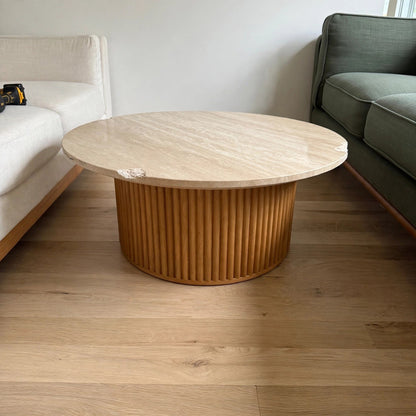 Article "Tala" 31.5" Travertine Coffee Table