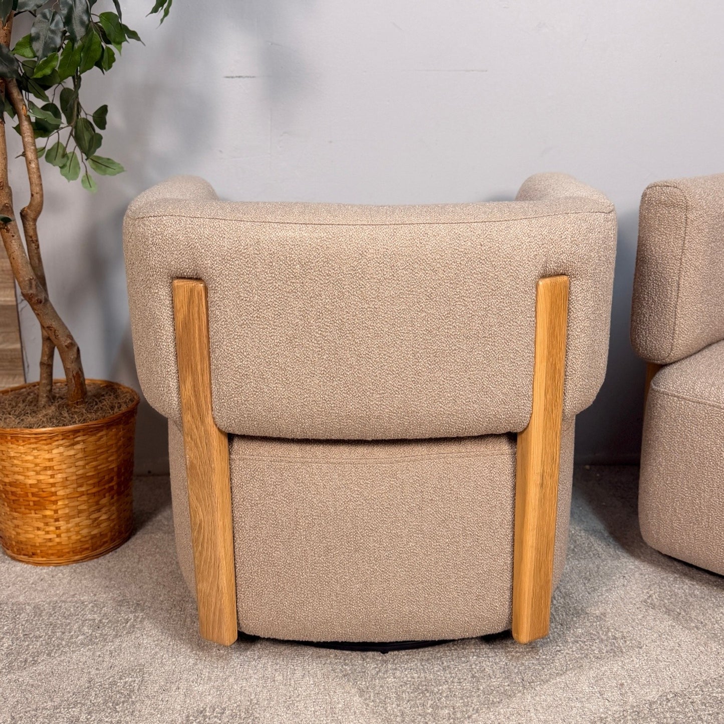 2 Article "Julie" Boucle Swivel Chair