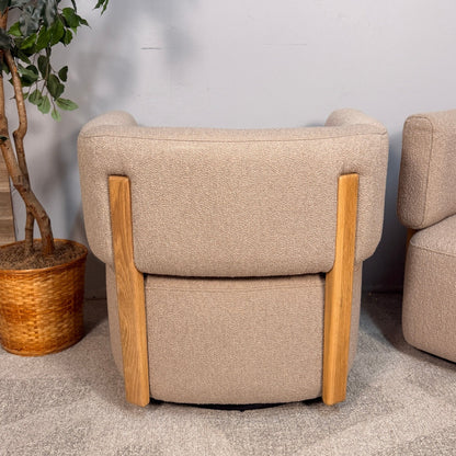 2 Article "Julie" Boucle Swivel Chair