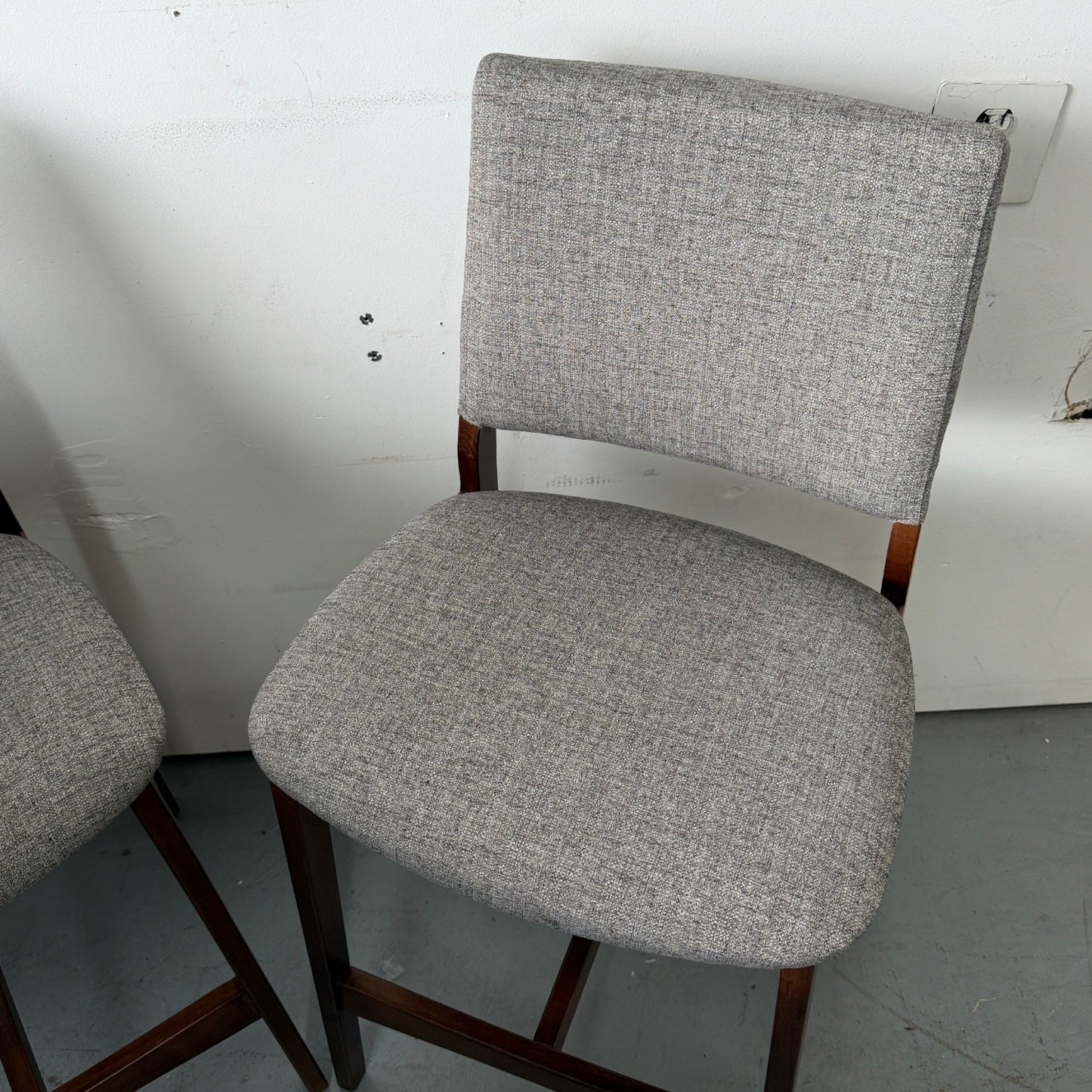 2 Nosh Counter Stool In Walnut and Quarry Gray