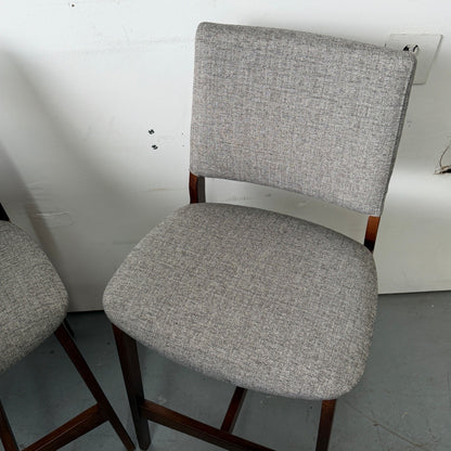 2 Nosh Counter Stool In Walnut and Quarry Gray