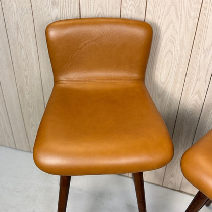 2 Article Sede Leather Swivel Bar Stools