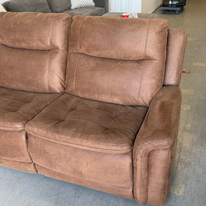 Simms Brown Fabric Power Reclining Sectional