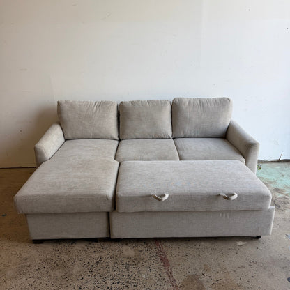 Coddle Cameron Beige Convertible Sofa with Reversible Chaise and Storage
