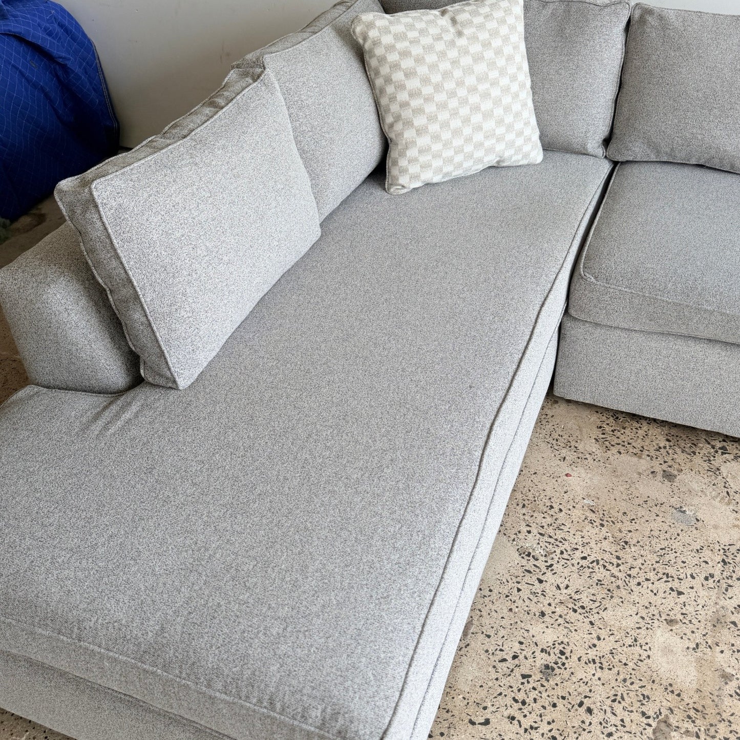West Elm "Harris" Gray Bumper Sectional