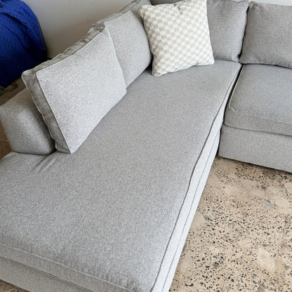 West Elm "Harris" Gray Bumper Sectional