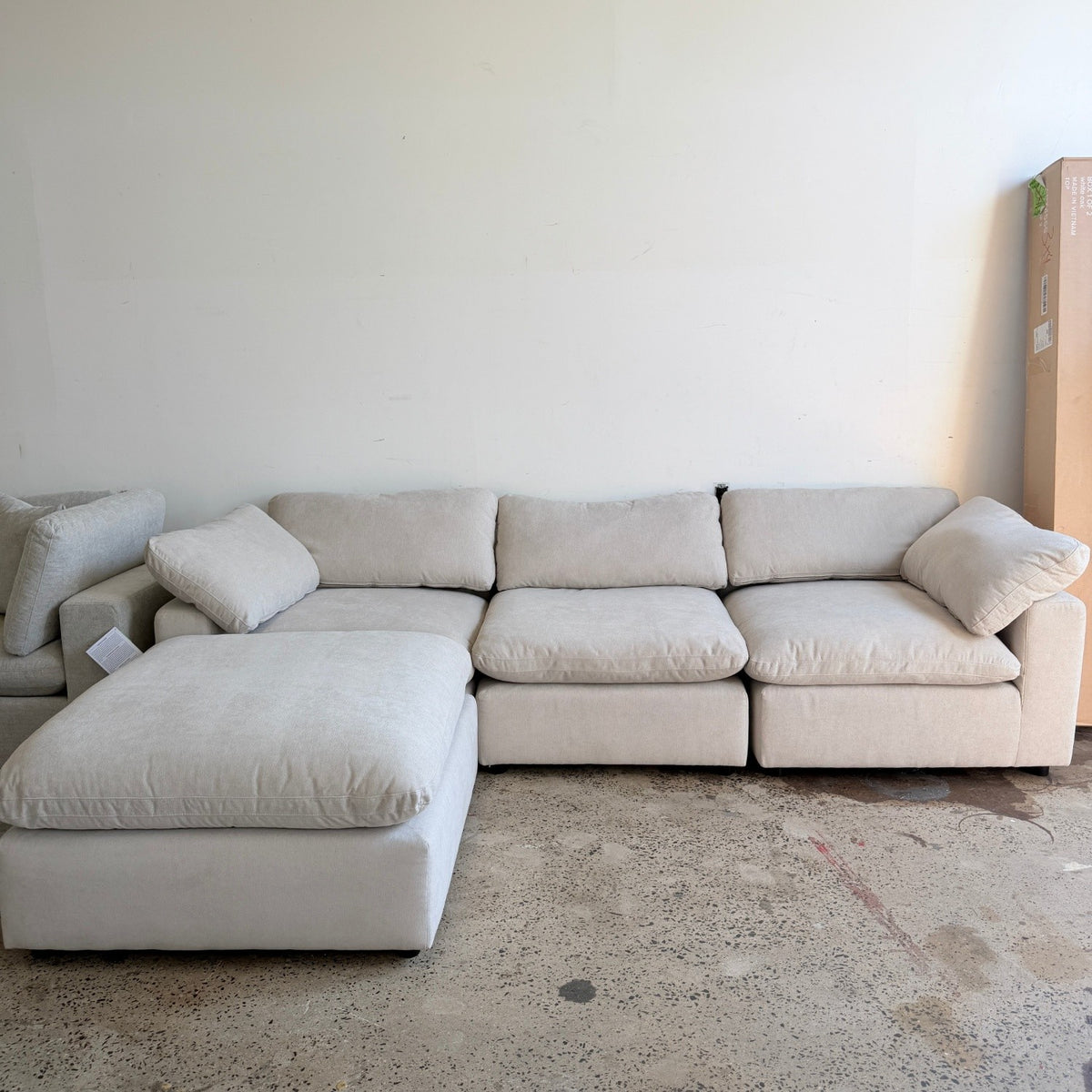 Beige Modular Cloud Couch