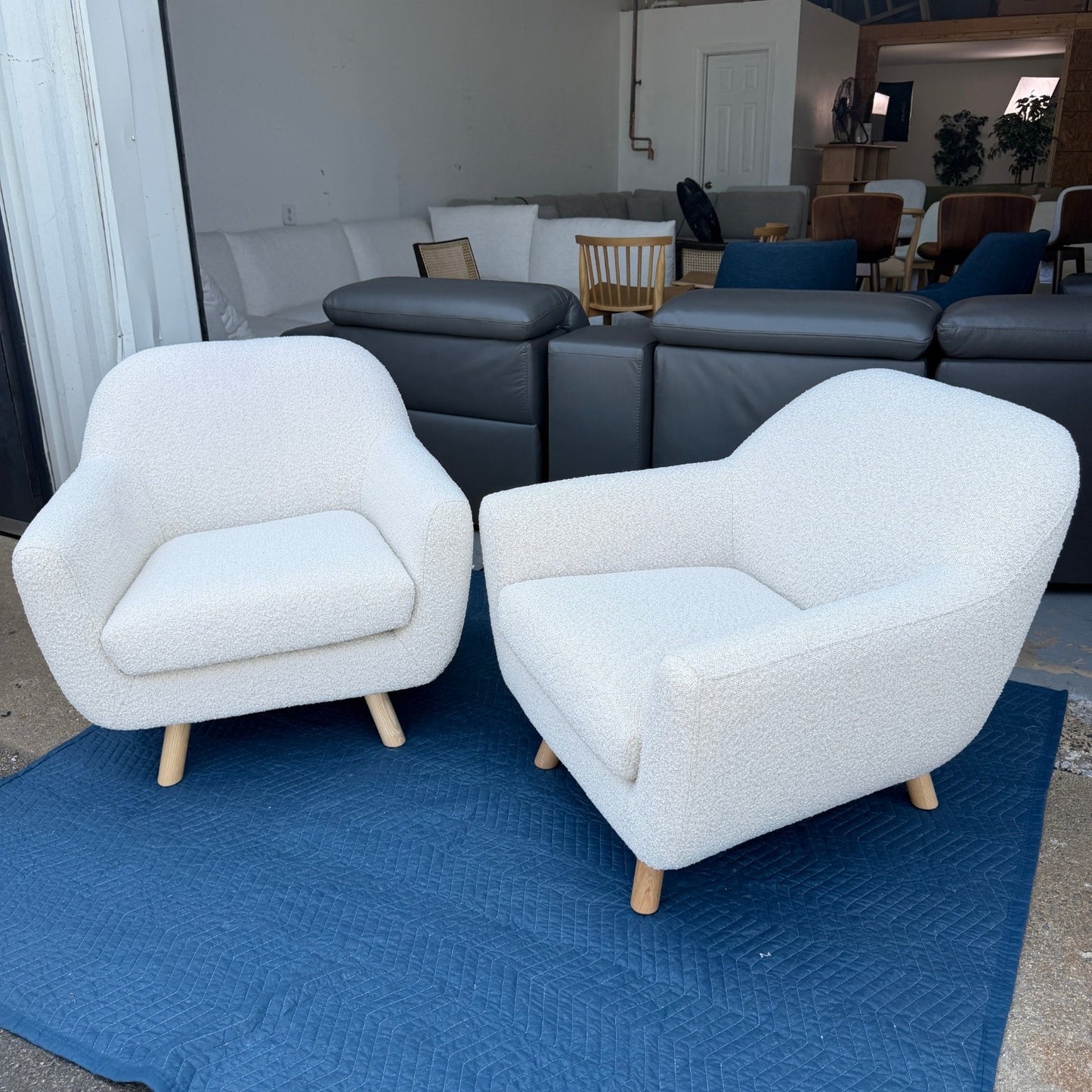 Article Gabriola 34" Lounge Chair - Ivory Bouclé