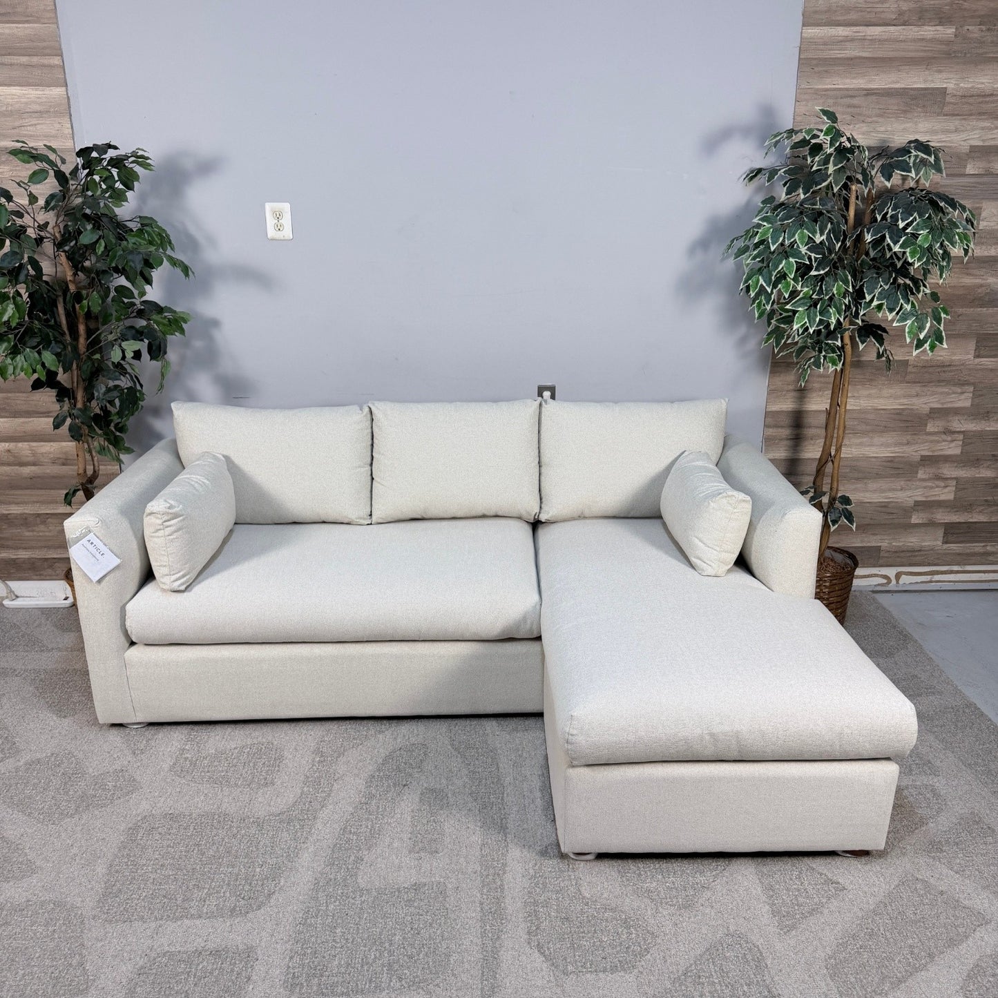 Article "Marina" Reversible Storage Sleeper Sectional In Ivory