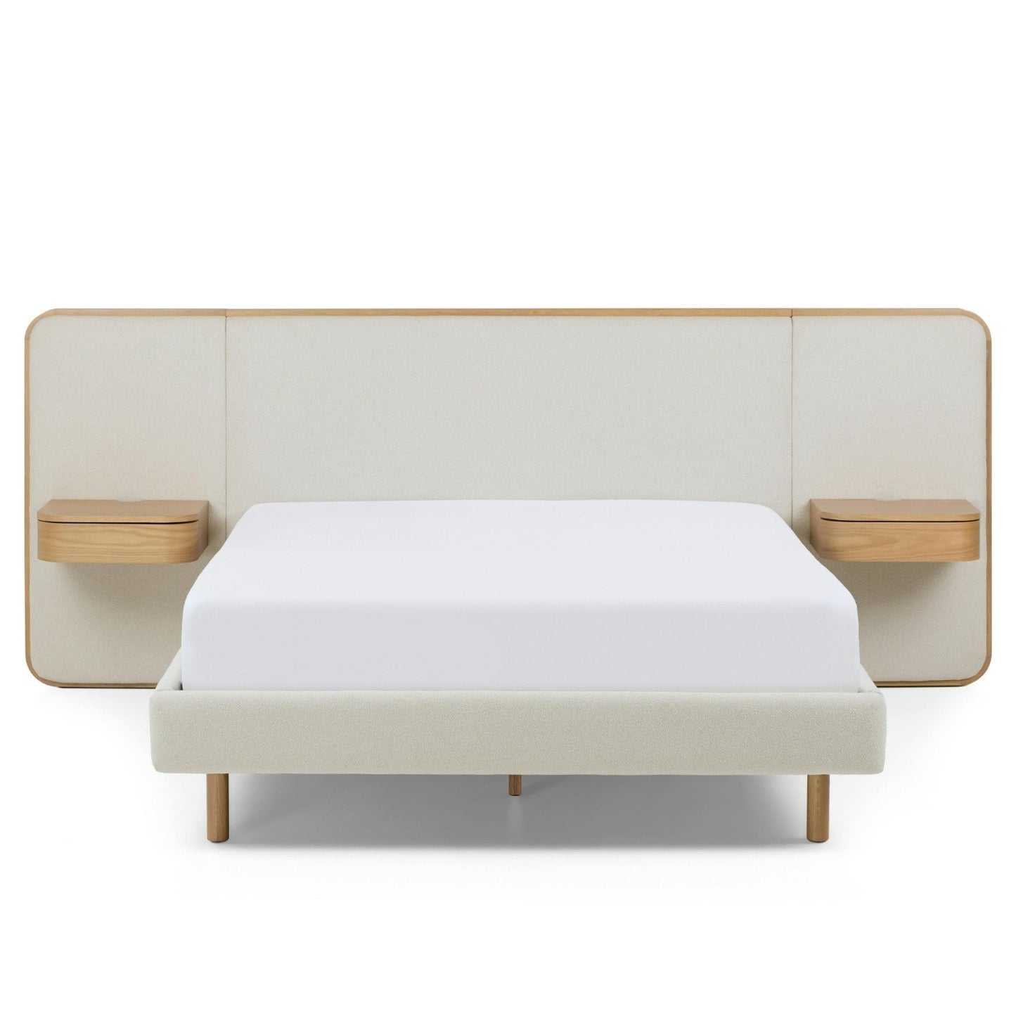 Article "Bjorn" Queen Upholstered Bed with Nightstands Set