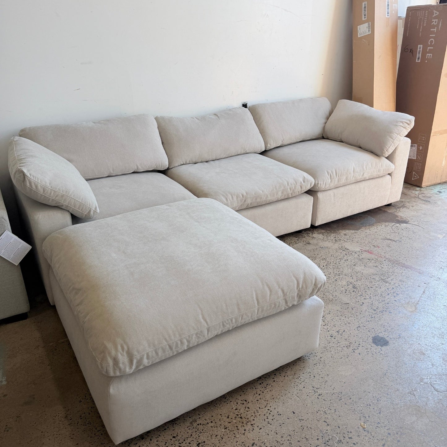 Beige Modular Cloud Couch