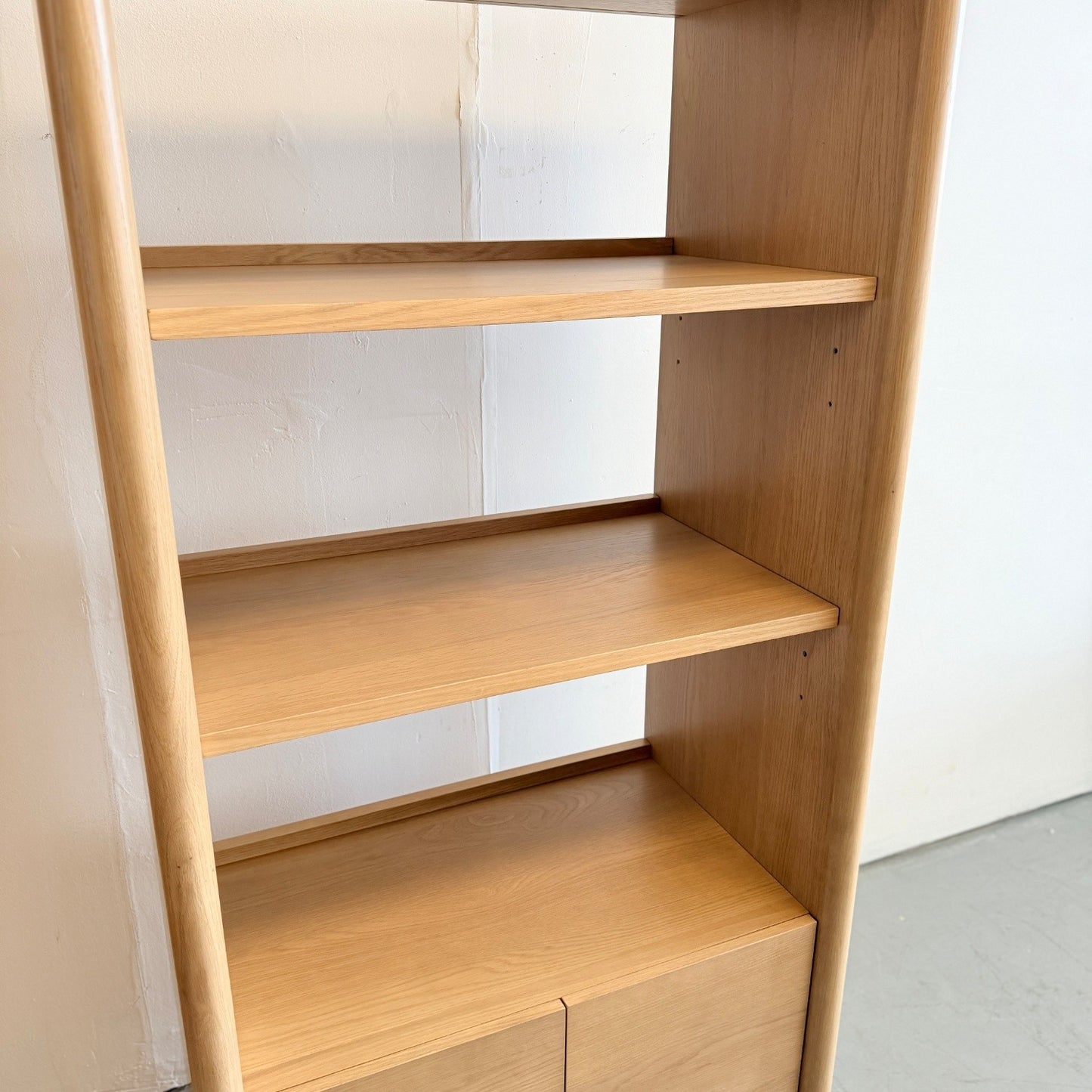 Article Torme 34" Bookcase with Storage In White Oak