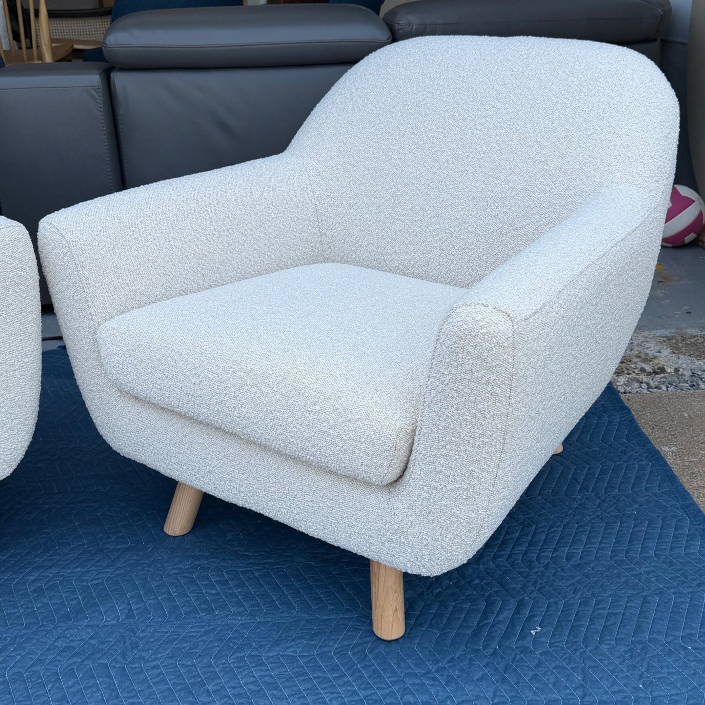 Article Gabriola 34" Lounge Chair - Ivory Bouclé