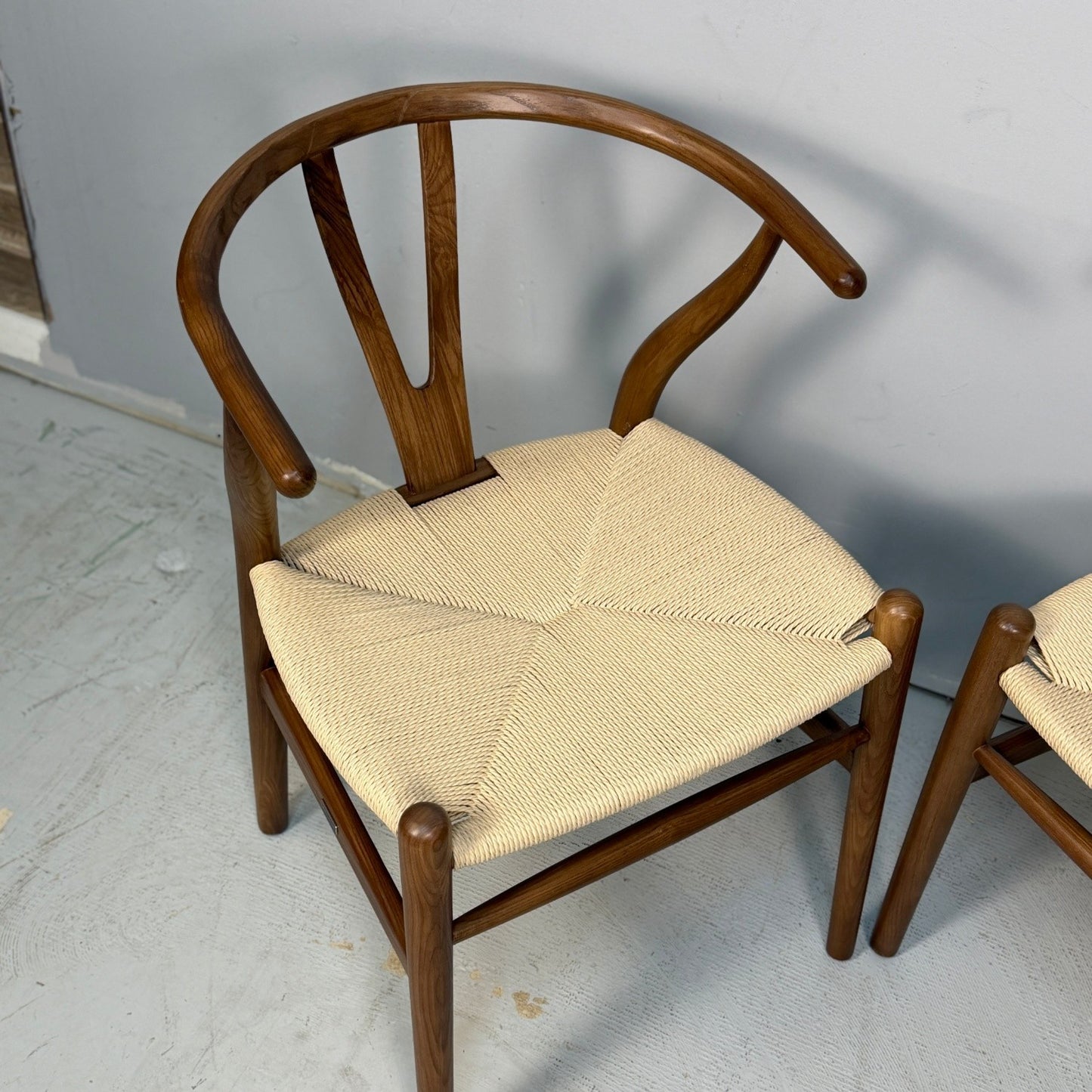 2 Rove Concepts Wishbone Chiars In Walnut Stain
