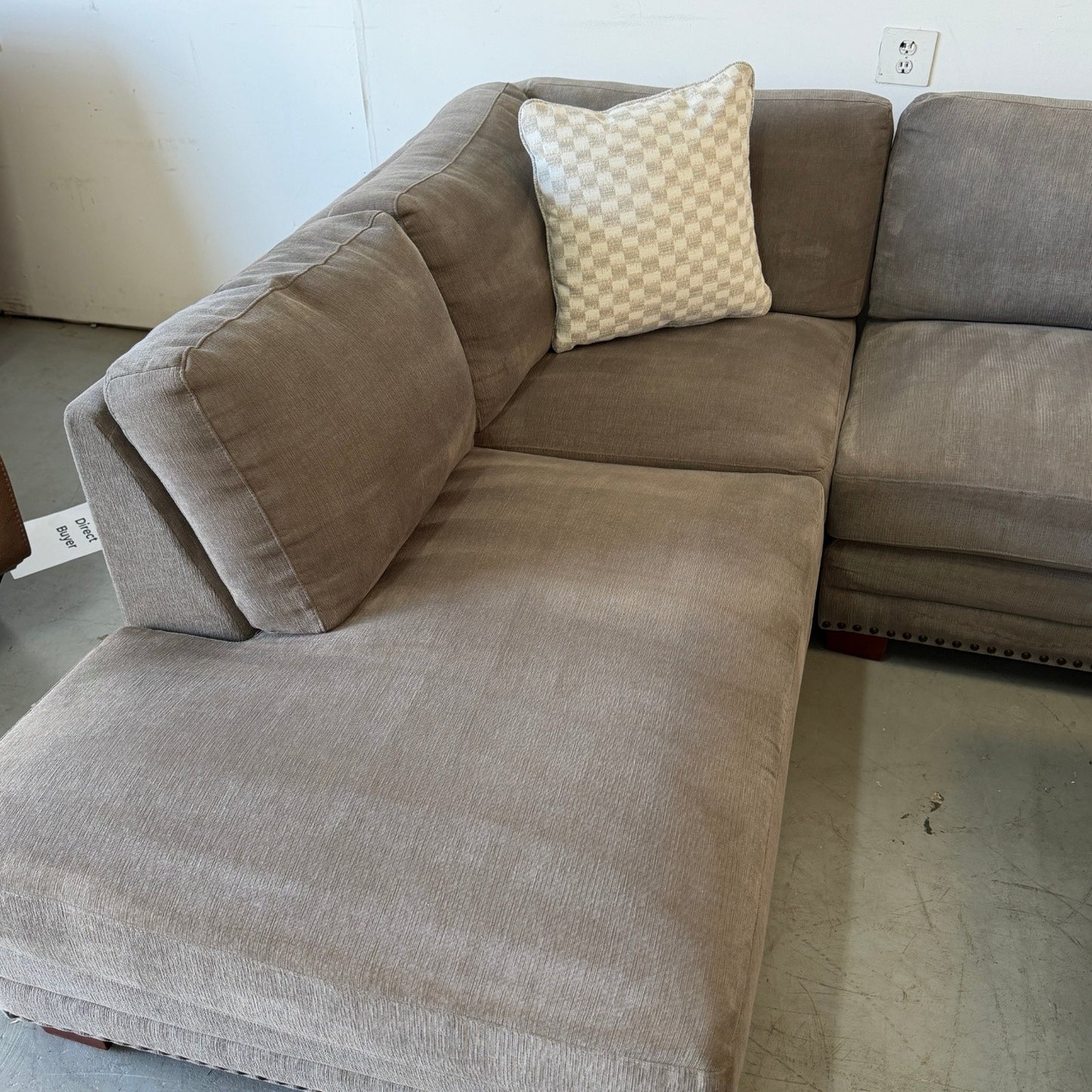 Penelope Gray Sectional With Ottoman