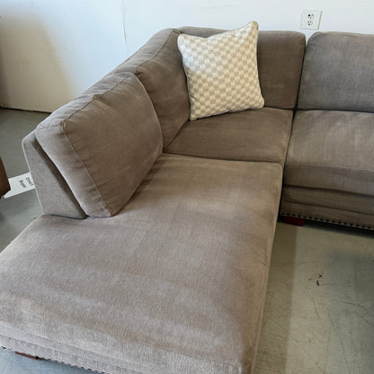 Penelope Gray Sectional With Ottoman