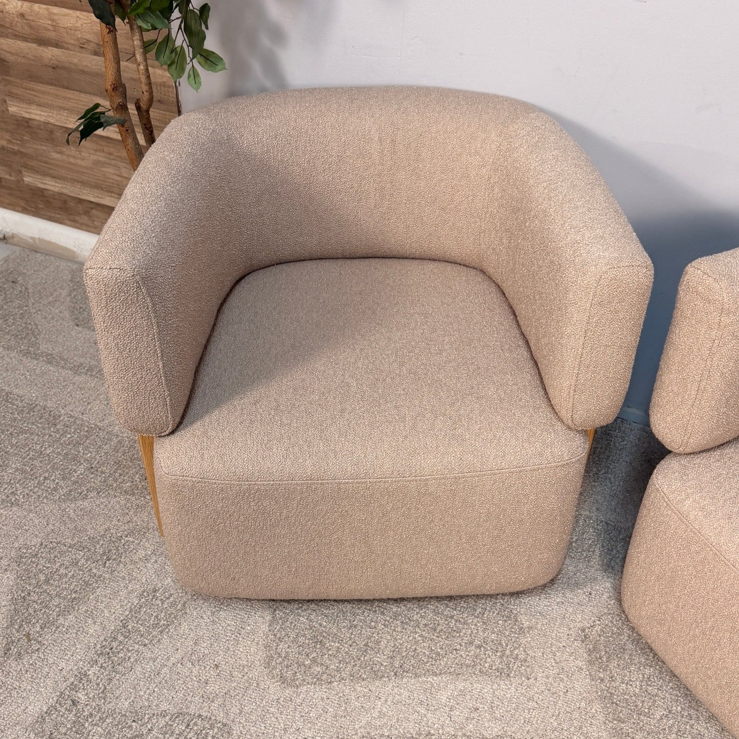 2 Article "Julie" Boucle Swivel Chair