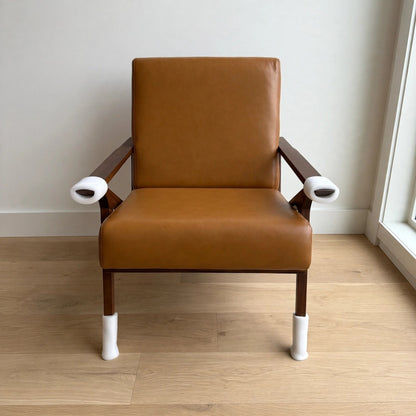 Article "OTIO" Leather Lounge Chair & Ottoman Set