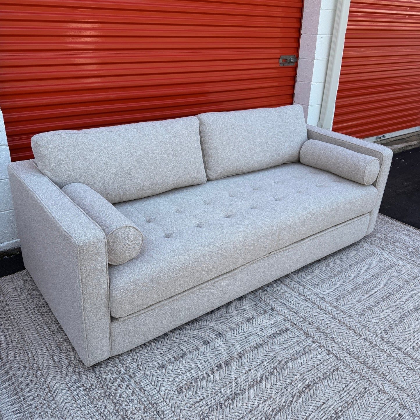 Article Sven 88" Tufted Sofa Bed - Ratine Buff