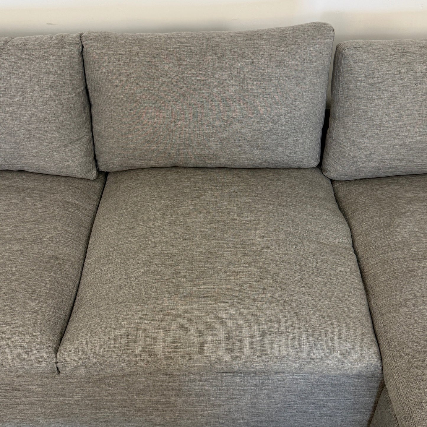 Living Spaces "Shuffle" Gray Reversible Sectional