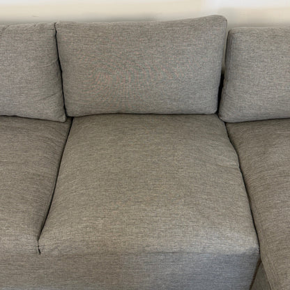 Living Spaces "Shuffle" Gray Reversible Sectional