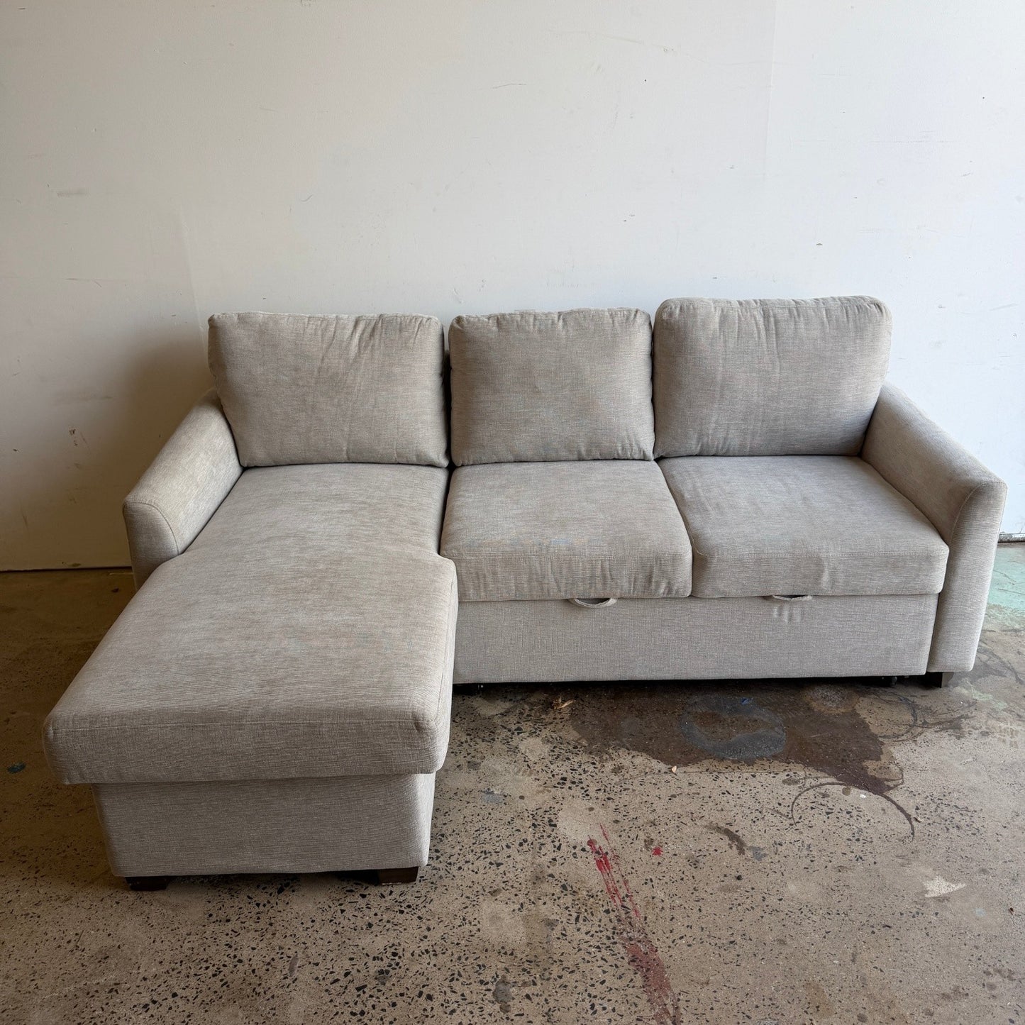 Coddle Cameron Beige Convertible Sofa with Reversible Chaise and Storage