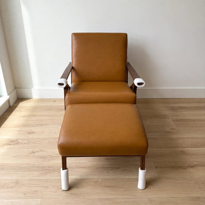 Article "OTIO" Leather Lounge Chair & Ottoman Set