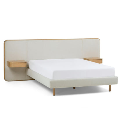 Article "Bjorn" Queen Upholstered Bed with Nightstands Set