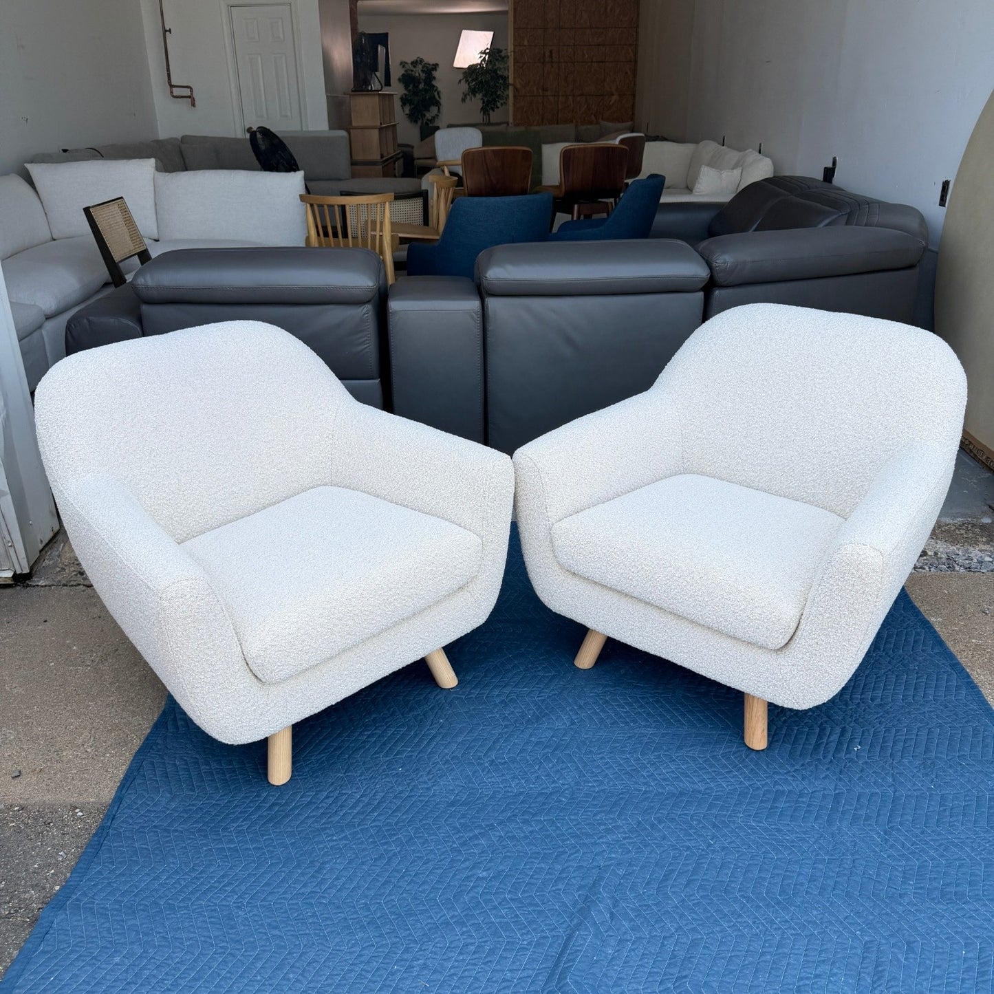 Article Gabriola 34" Lounge Chair - Ivory Bouclé