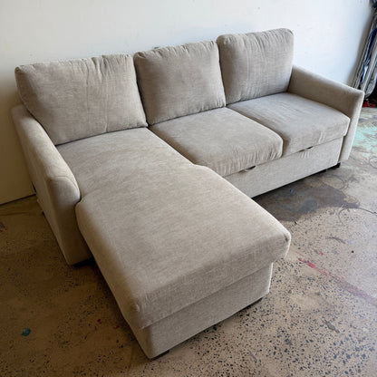Coddle Cameron Beige Convertible Sofa with Reversible Chaise and Storage