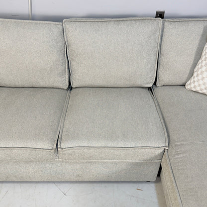 Grey Sectional With Sleeper & Storage