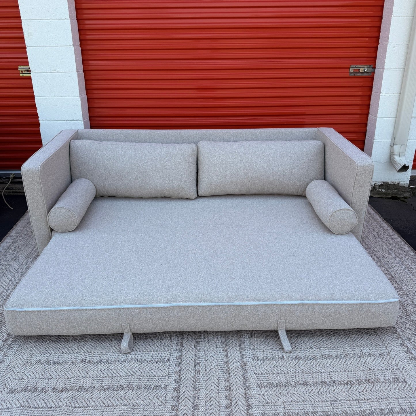 Article Sven 88" Tufted Sofa Bed - Ratine Buff