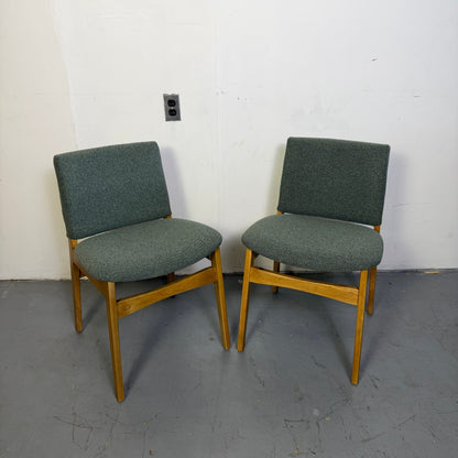 6 Nosh Dining Chairs In Oak and Ratine Green