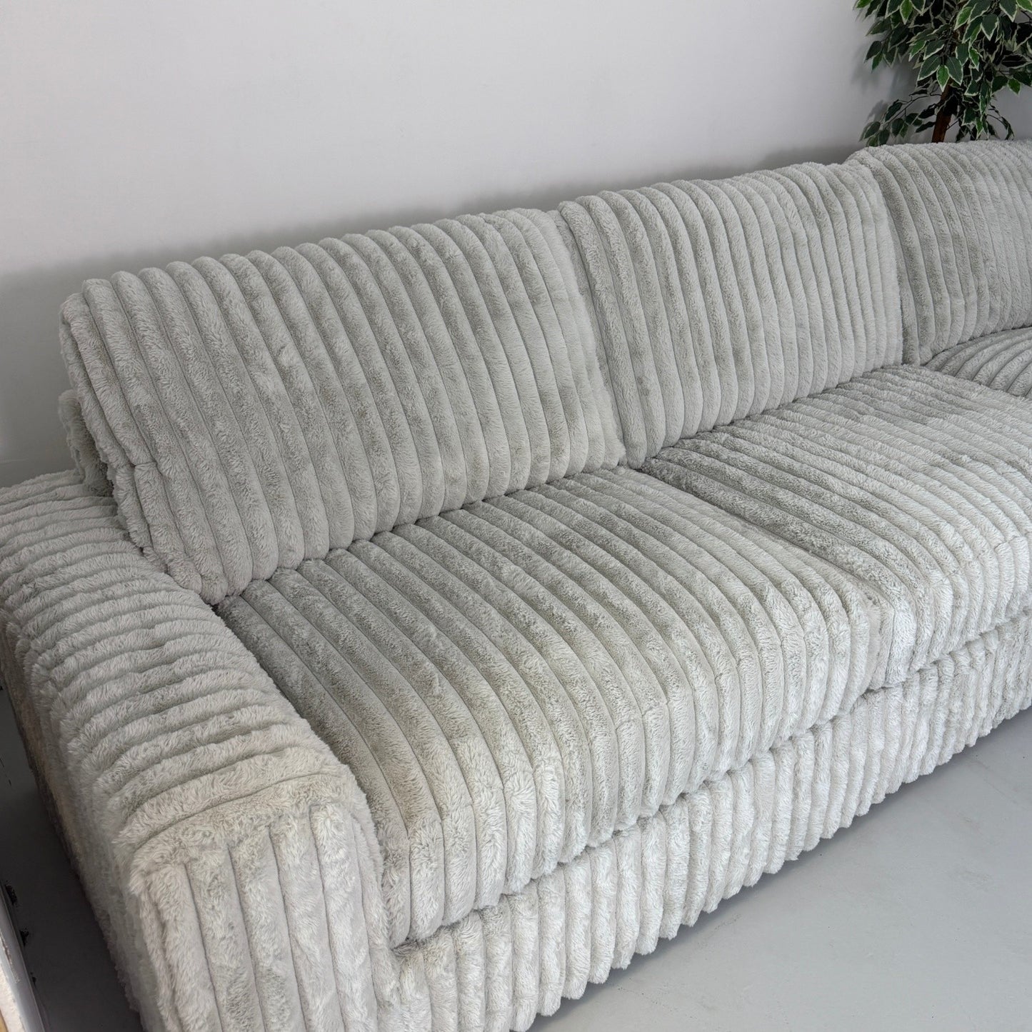 Ashley "Stupendous" Gray 4-Piece Corduroy  Sectional