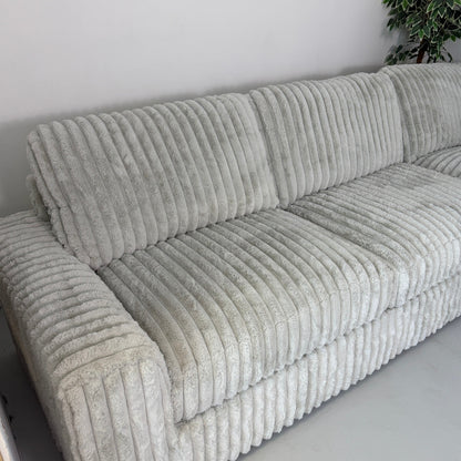 Ashley "Stupendous" Gray 4-Piece Corduroy  Sectional