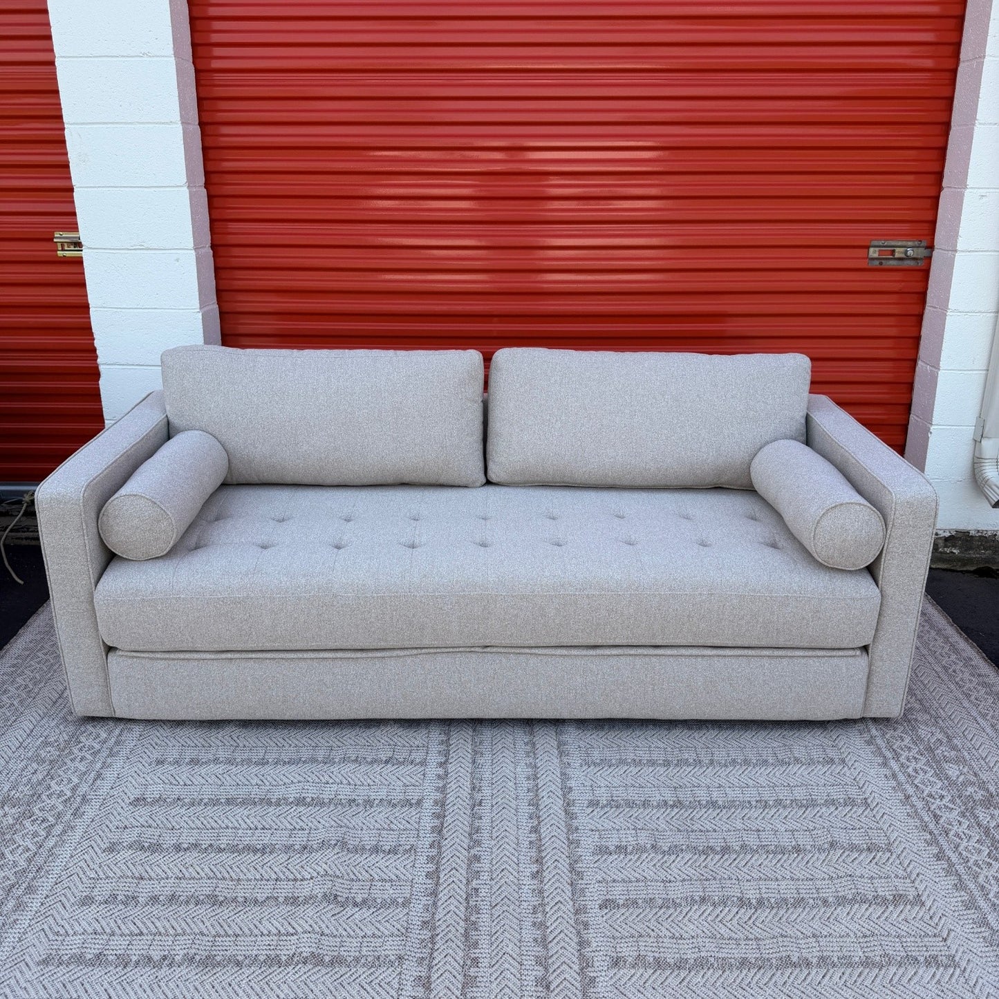 Article Sven 88" Tufted Sofa Bed - Ratine Buff