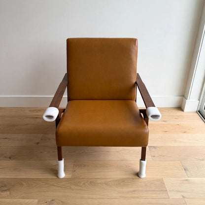 Article "OTIO" Leather Lounge Chair & Ottoman Set