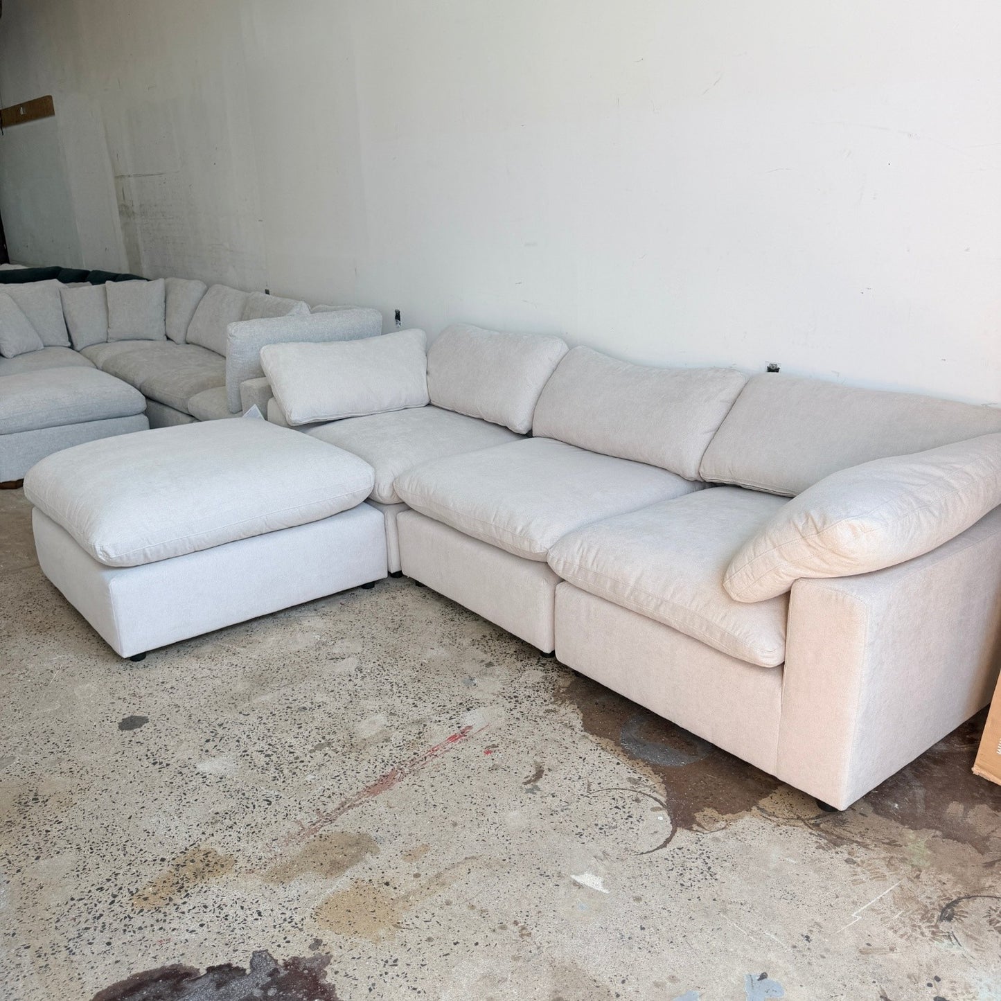Beige Modular Cloud Couch