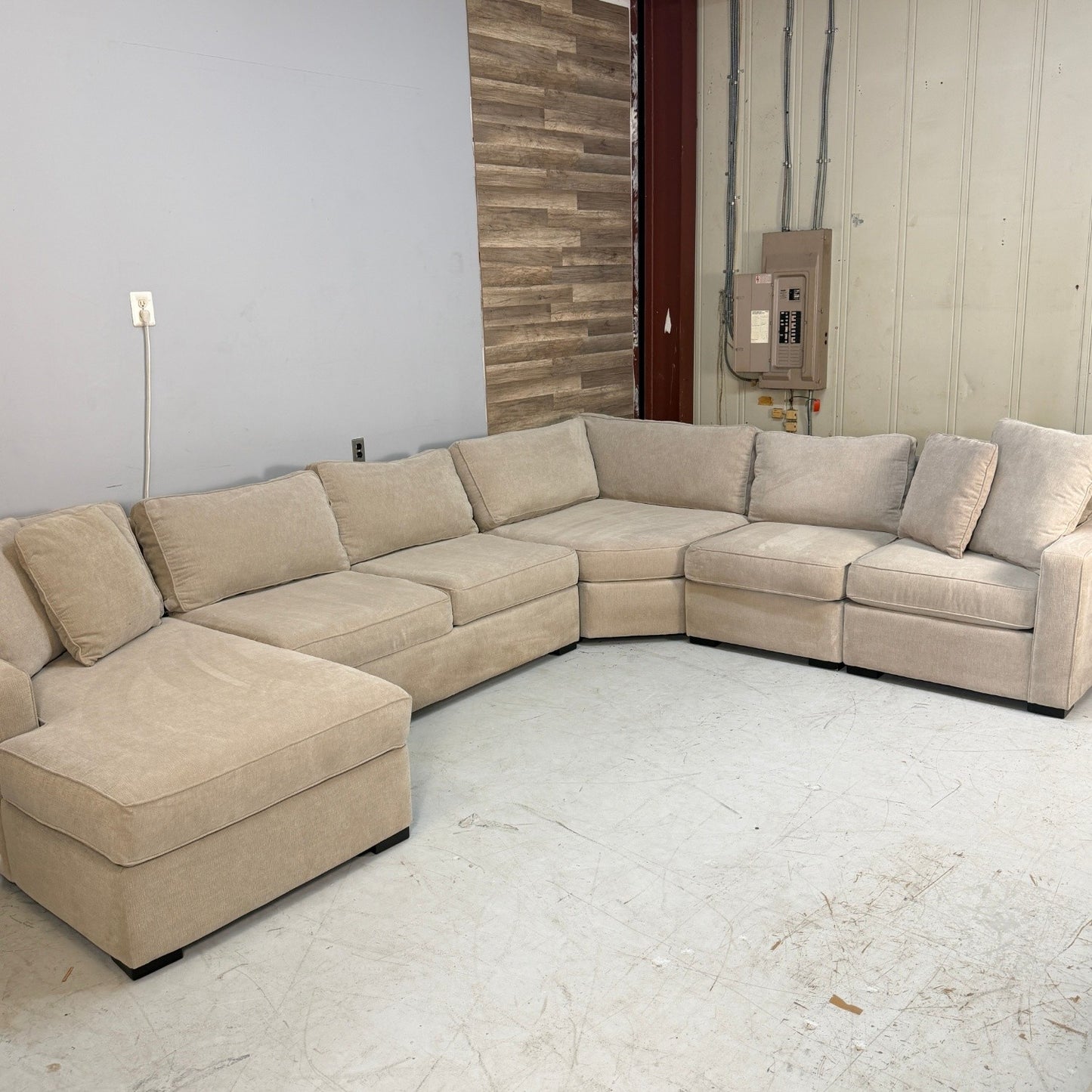Macy's Radley Beige U Shape 5-Piece Sectional