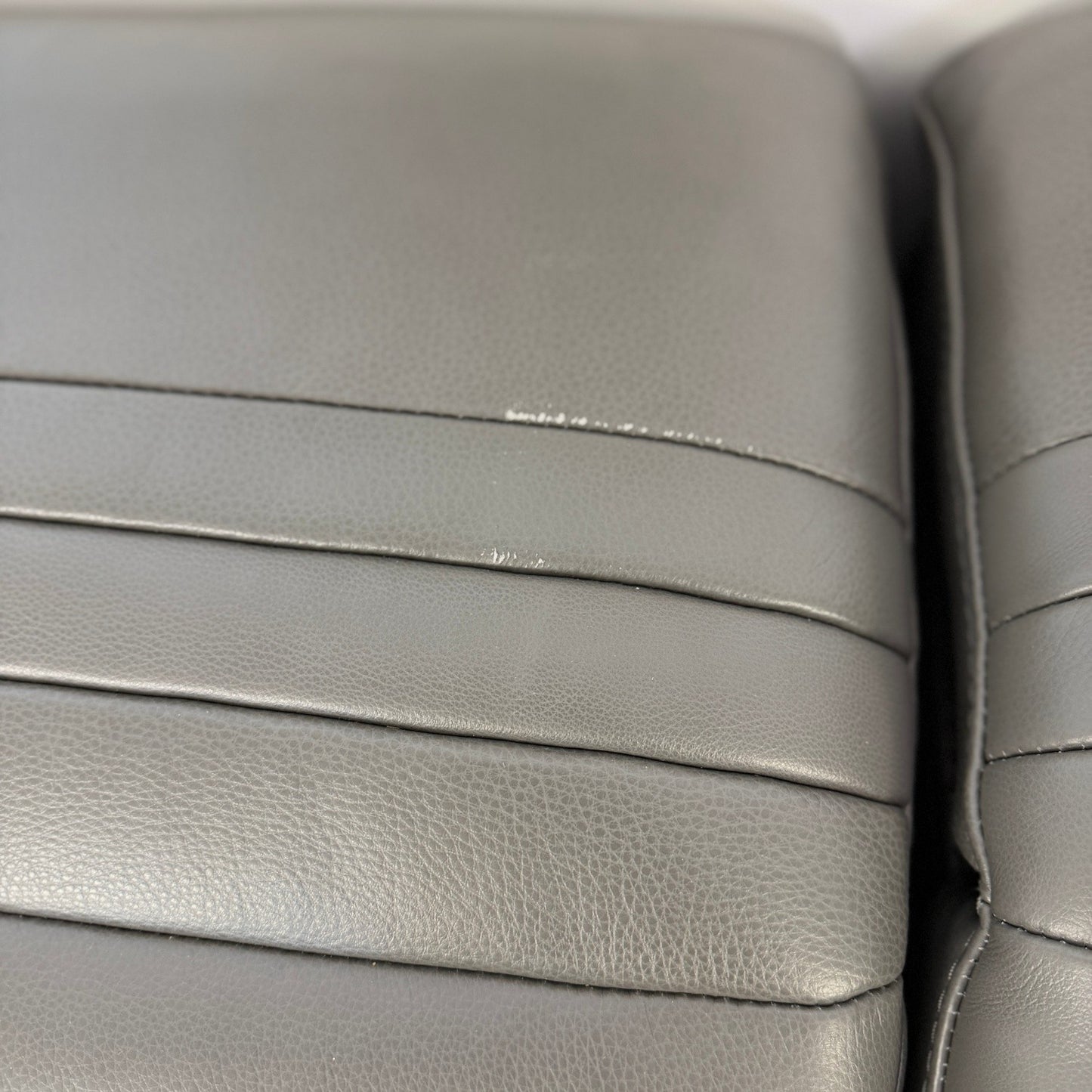 Karson Grey Leather Power Reclining Sectional