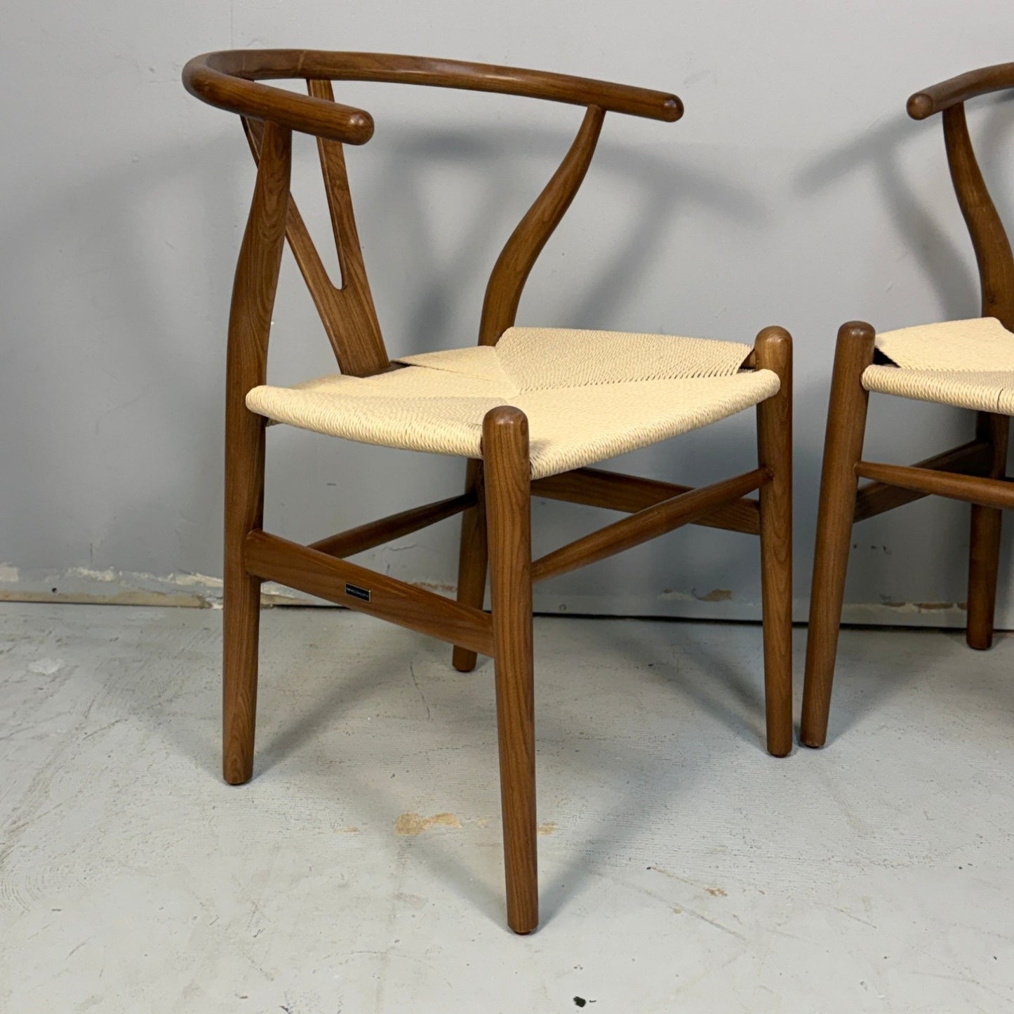 2 Rove Concepts Wishbone Chiars In Walnut Stain