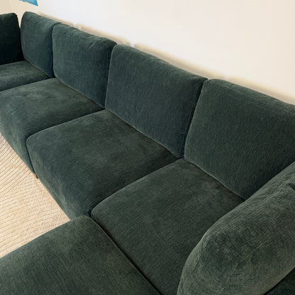 Henredon Murphy Fabric 6-piece Modular Sectional with Ottoman