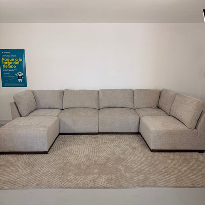 Costco Henredon Murphy Fabric 6-piece Modular Sectional with Ottoman