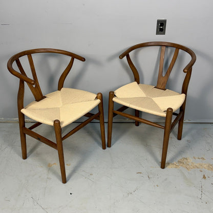 2 Rove Concepts Wishbone Chiars In Walnut Stain