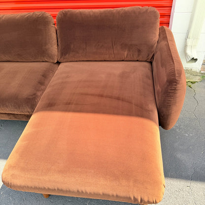 Article Sanders 85.5" Velvet Reversible Sectional